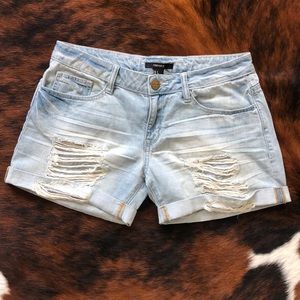 Forever 21 Distressed Jean Short Sz Sm